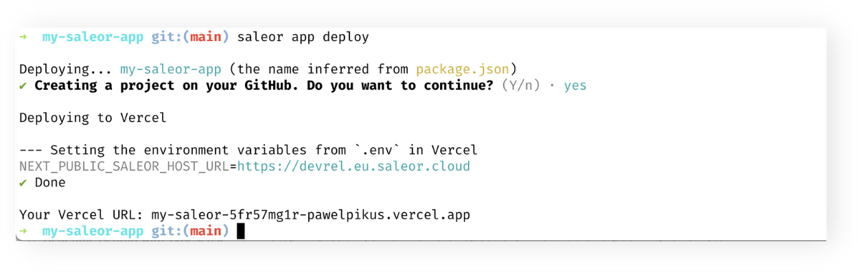 Saleor App deployed to Vercel.